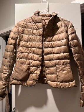 Moncler Lightweight Quilted Puffer Jacket - Taupe